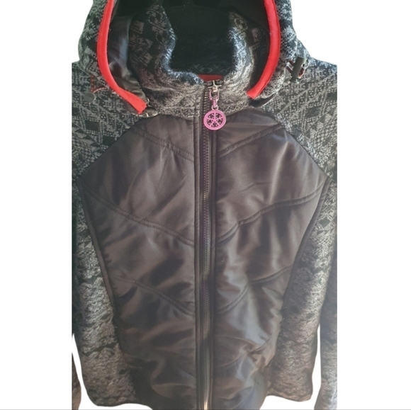 SKYR Wool Blend mid-weight‎ hooded Jacket zip off hood Women's Size S - Picture 9 of 15